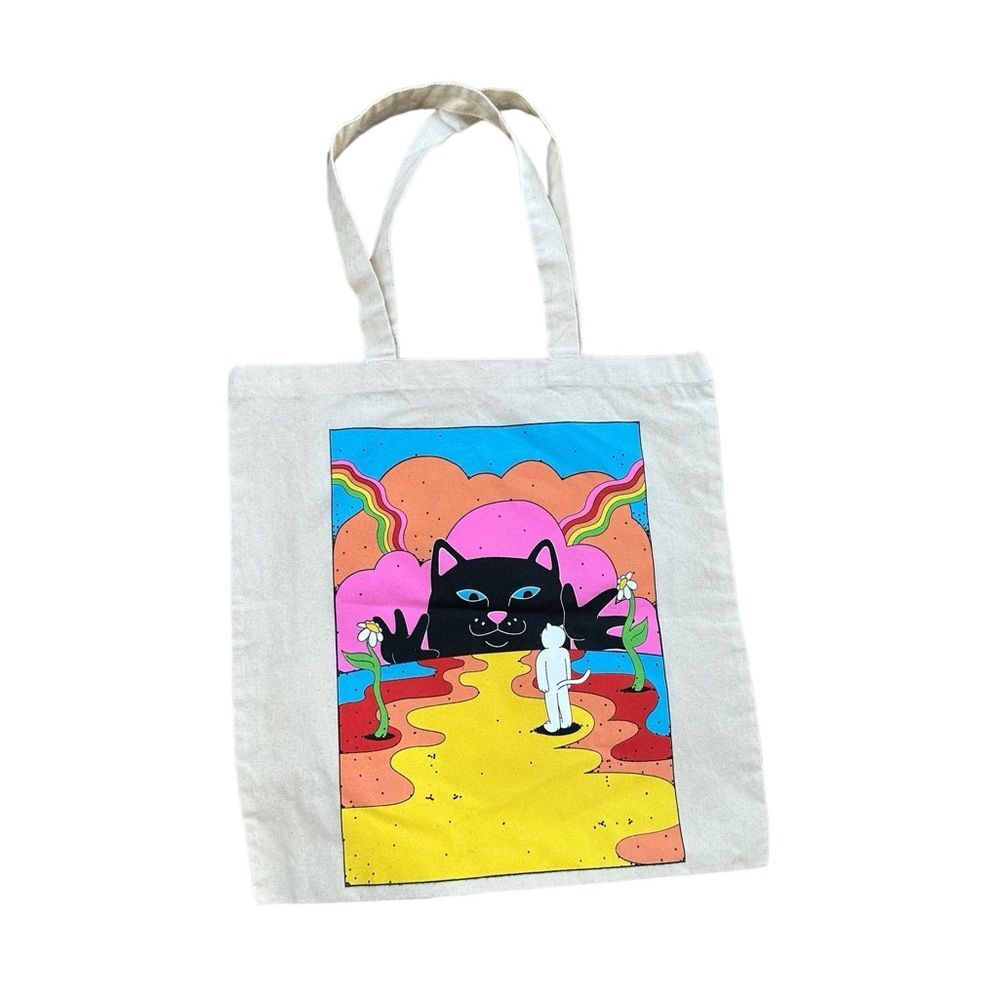 RipnDip Miami Art Basel Canvas Unisex Tote Bag Natural NWOT